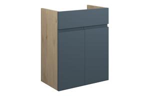 Clarence 500mm Standard Basin Unit - Matt Arley Blue (Oak Cab)
